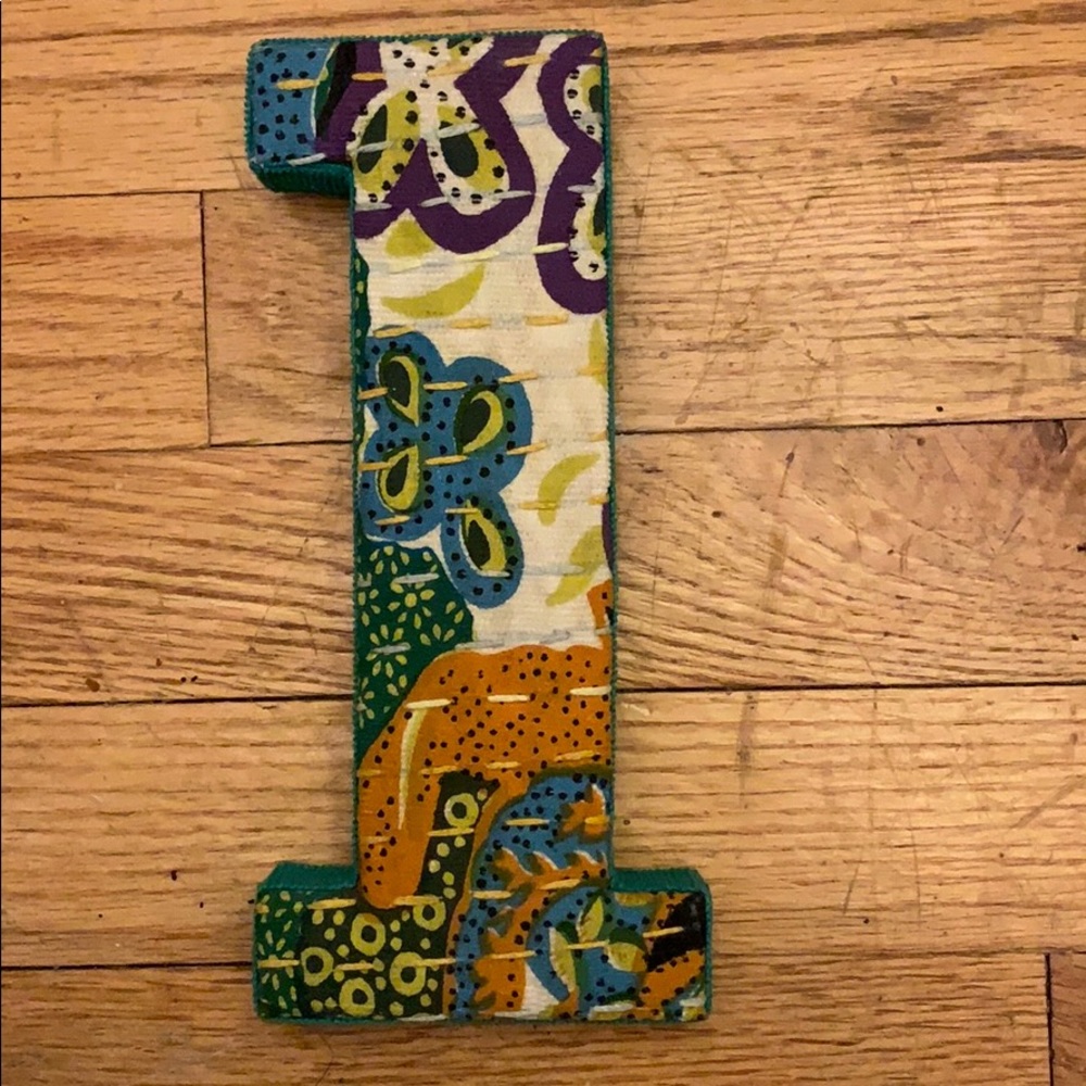 Anthropologie Fabric Letter